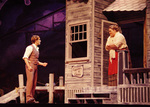 actor talking to another actor who is on their porch