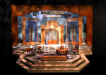an empty seating area onstage
