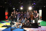 all actors gathered and smiling for a picture