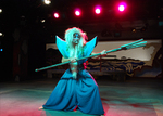 actor wielding a weapon to the right