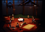 actors, playing students, lounging in a room