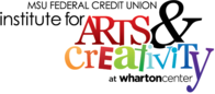 logo for MSU federal credit union's institution for arts & creativity at the wharton center