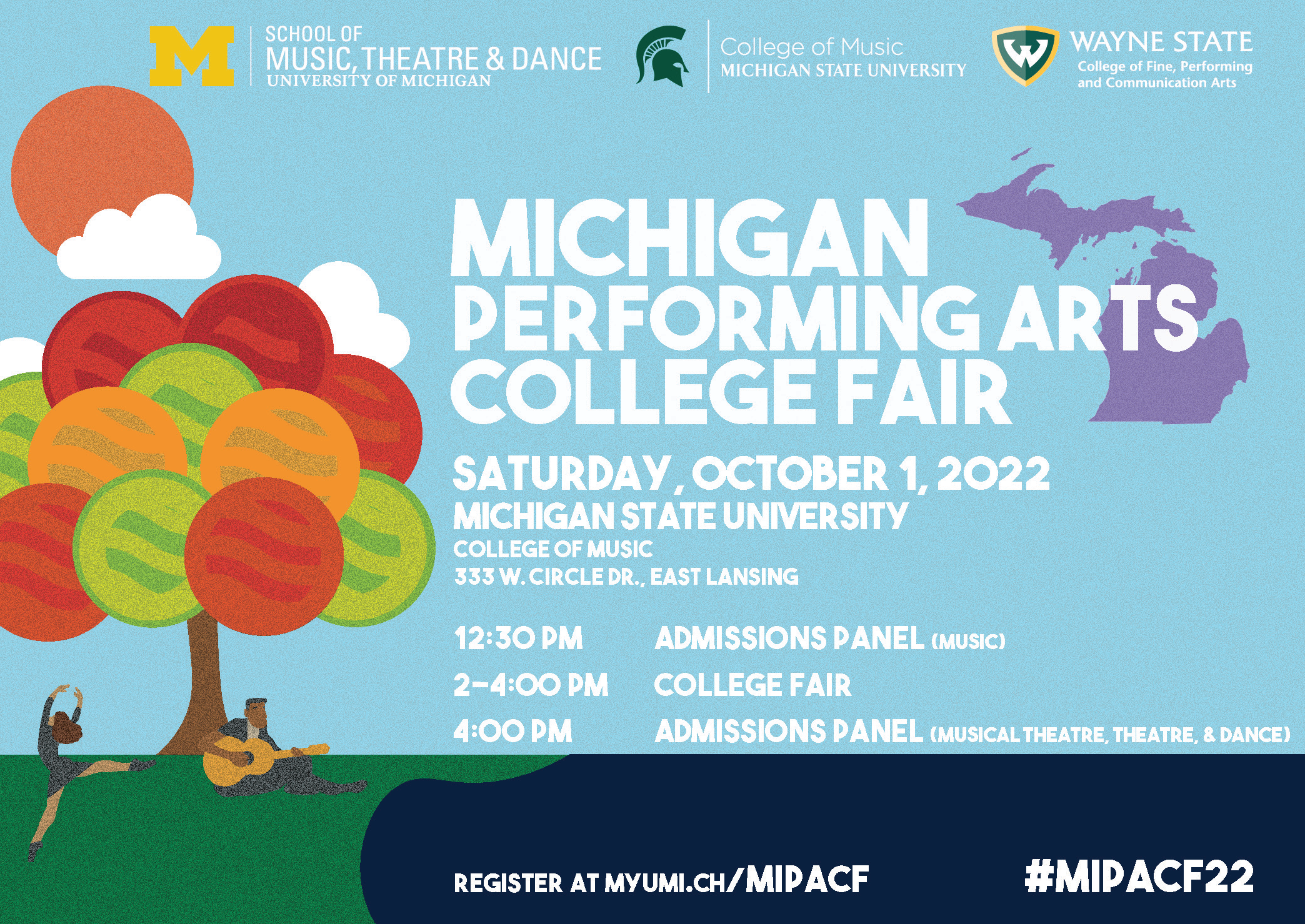 Read more about the article Michigan Performing Arts College Fair Comes to MSU Campus October 1st